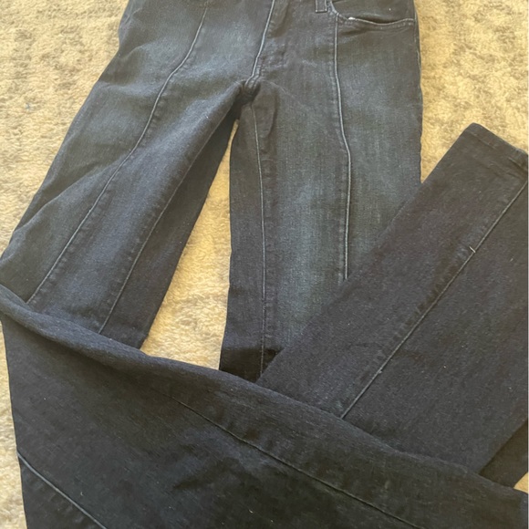 Anthropologie O2 Denim Rumor Has It Front Seam Flared Denim Pants - Picture 8 of 8